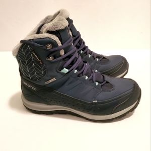 Salomon Mid Climatherm Kaina Boot Blue Size 7.5 Womens